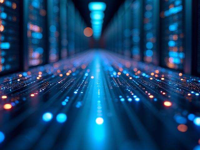 Abstract futuristic network representing AI diagnostics