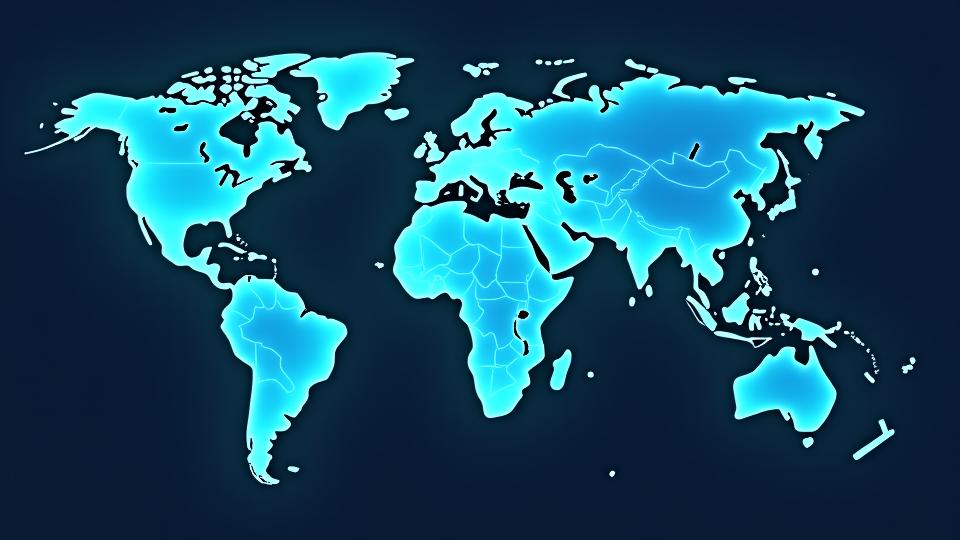 World map illustrating Tech Riso's global remote support reach